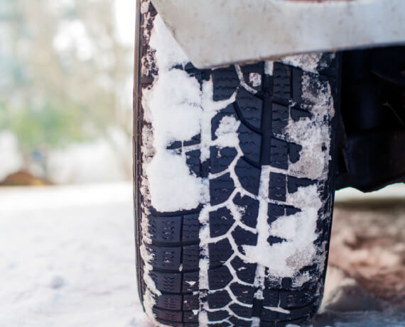 Tire specialist advising a customer on selecting the right winter tires at The Tire Studio